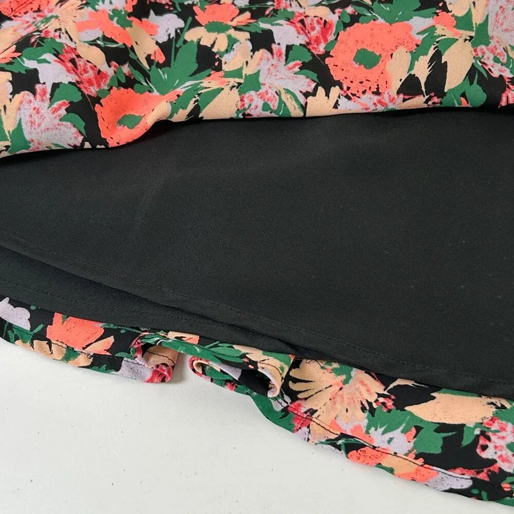 J Crew Mercantile Knee Length‎ Dress Size 6 Neon Floral Sleeveless Lined J4518